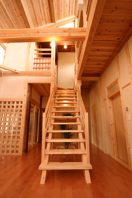 北方の家 asiatique-escalier