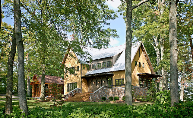 Barren River Residence rustik-fasad