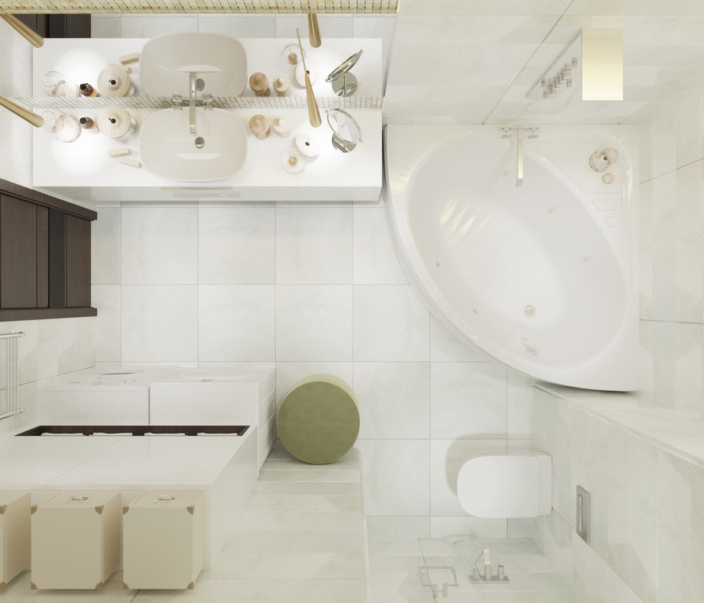 Ванная "Таинственный лес" 3-хкомнатная квартира для современной девушки