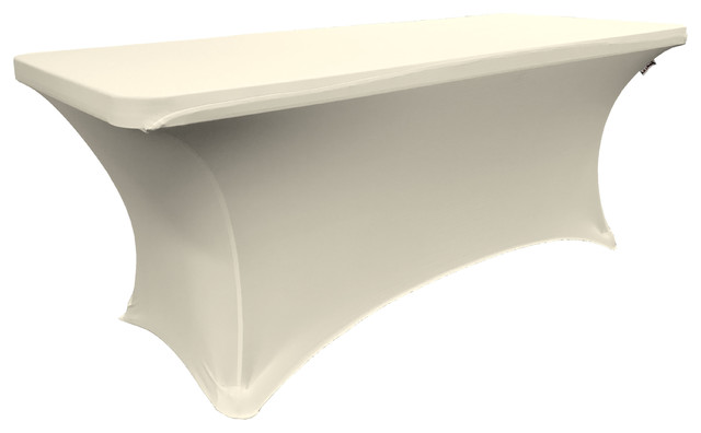 LA Linen Rectangular Spandex Table Cover, 72"x30"x30" - Contemporary ...