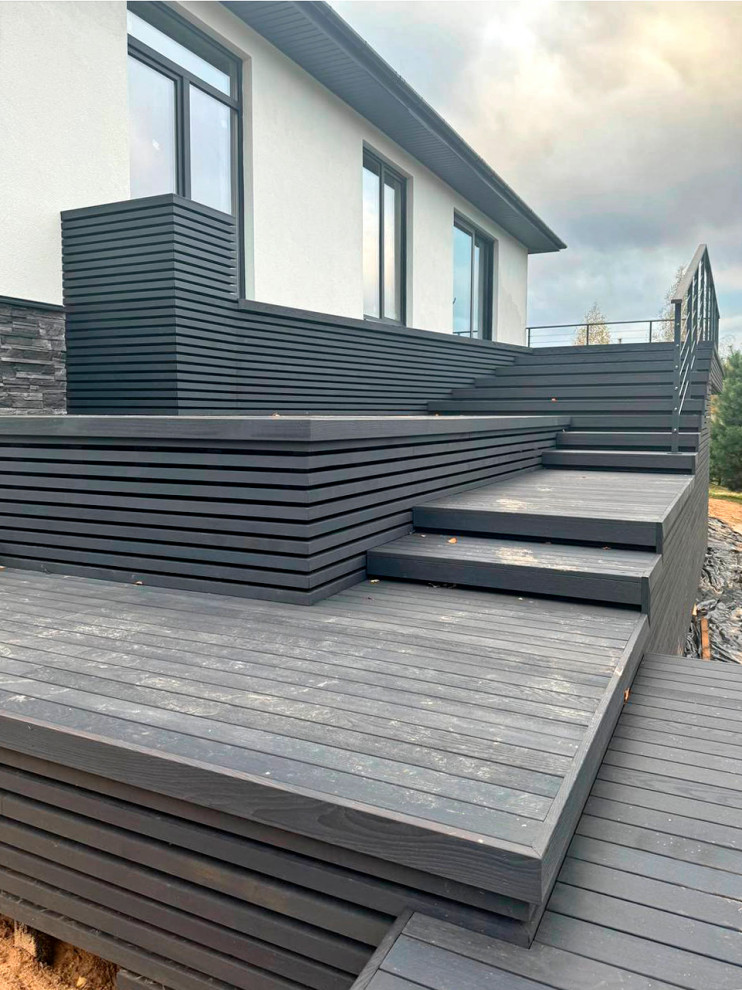 Проект пристройки террасы в современном стиле