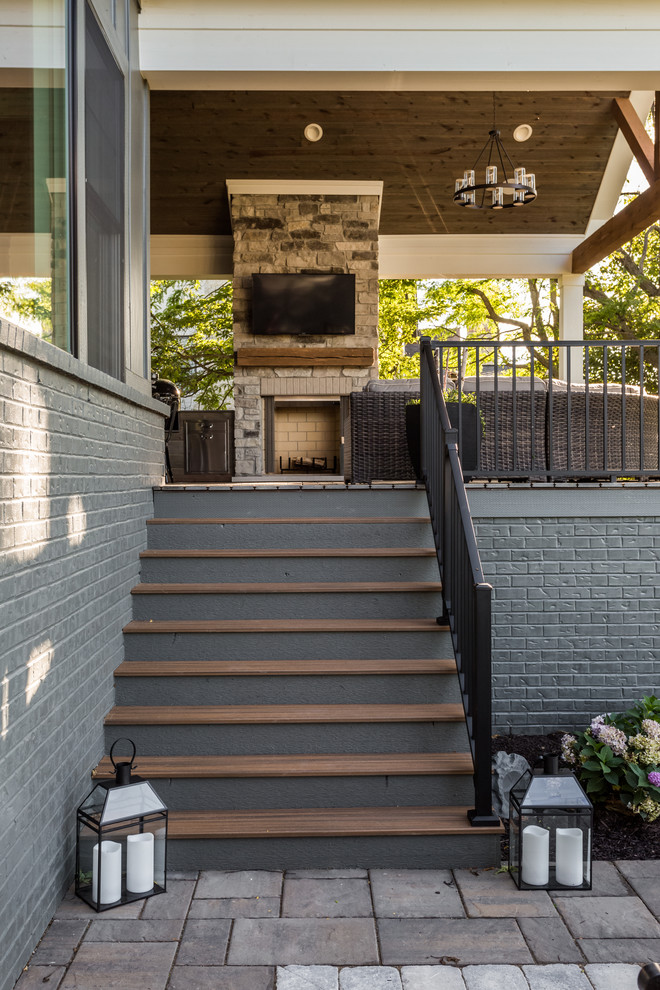Inspiration for a transitional verandah in Indianapolis.