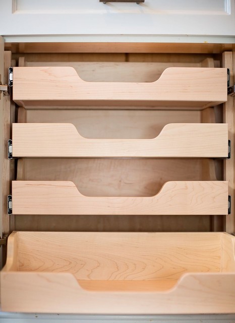 Kitchen Drawer Organizer And Roll Out Shelves Contemporary