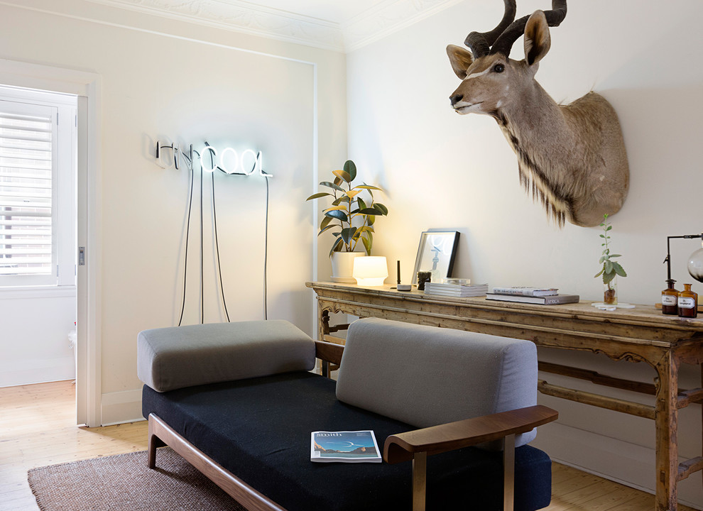 Design ideas for a scandinavian living room in Sydney.