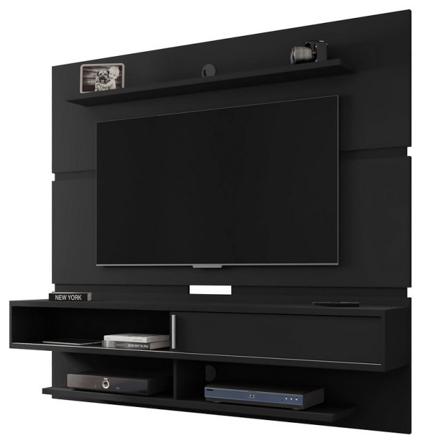 Astor 70.86 Floating Entertainment Center, Black Transitional