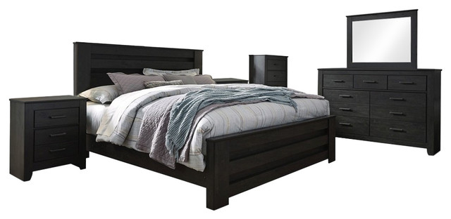Ashley Brinxton 6-Piece Poster Bedroom Set, Black ...