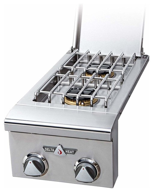 Delta Heat Double Side Burner, DHSB2CN, Natural Gas Contemporary
