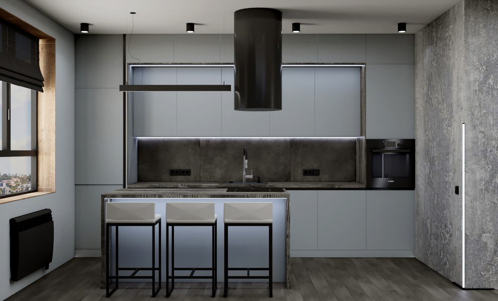 Дизайн квартиры 77 м2 для мужчины-холостяка в Москве в жк Династия!