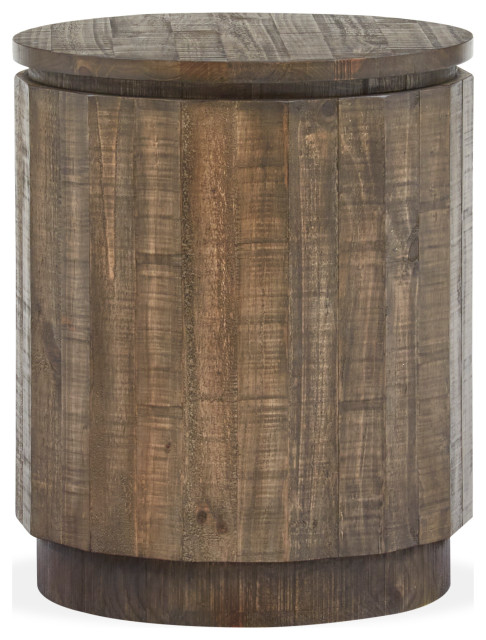 Round Accent End Table - Rustic - Side Tables And End Tables - by ...
