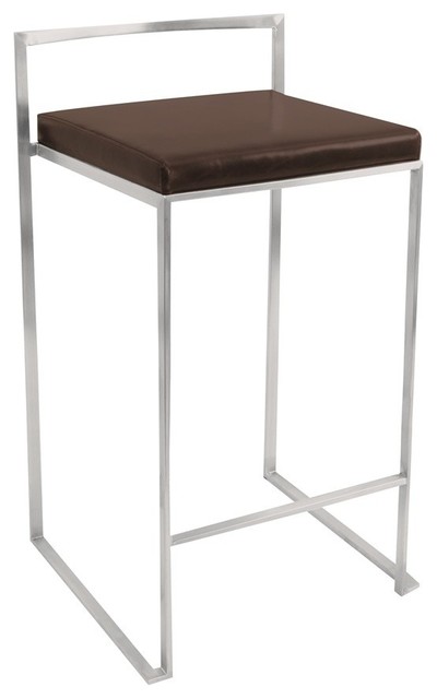 Lumisource Fuji Stacker Counter Stool, Wenge