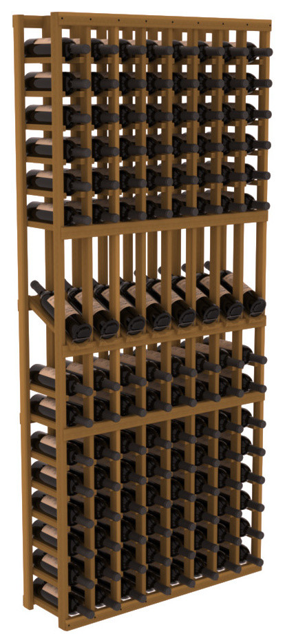 8 Column Display Row Wine Cellar Kit, Redwood, Oak