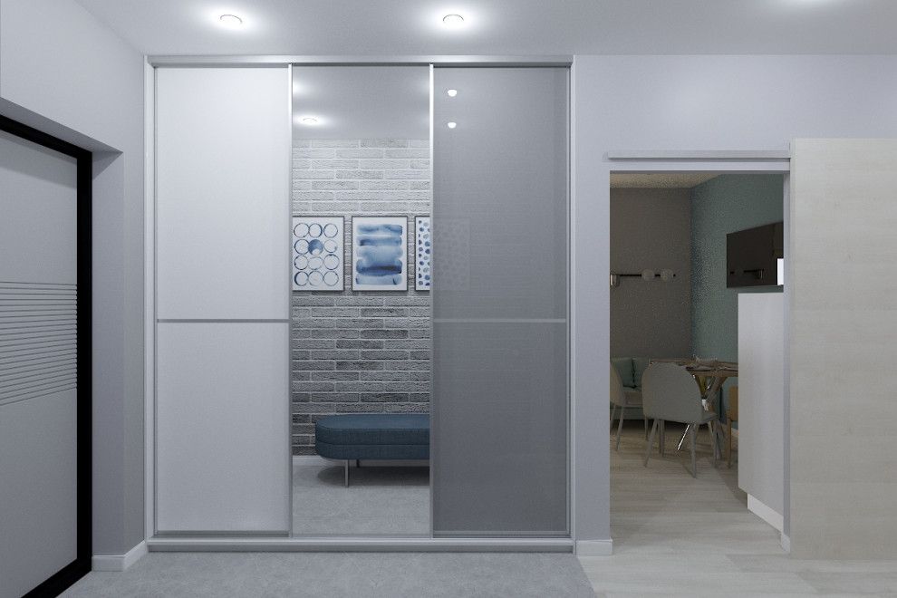 Светлый интерьер для семьи из 3-х человек