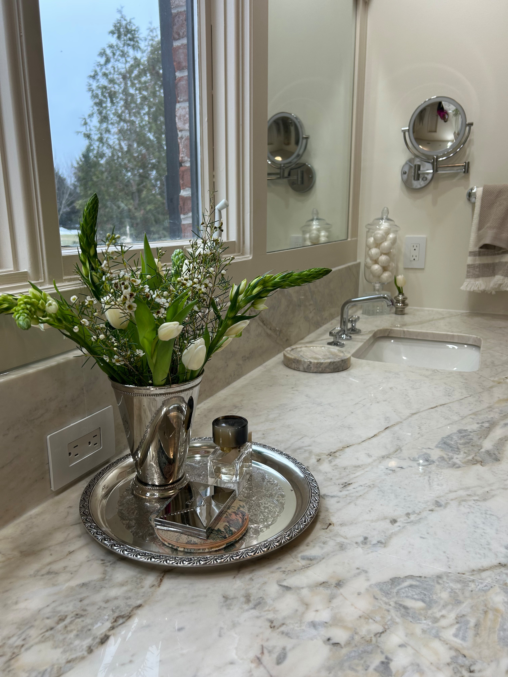 Neutral Mediterranean Bathroom