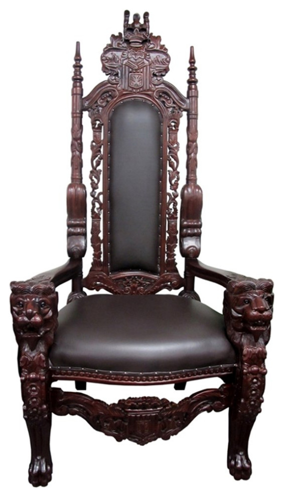 DArt Collection Mahogany Lion King Chair in Mahogany wood