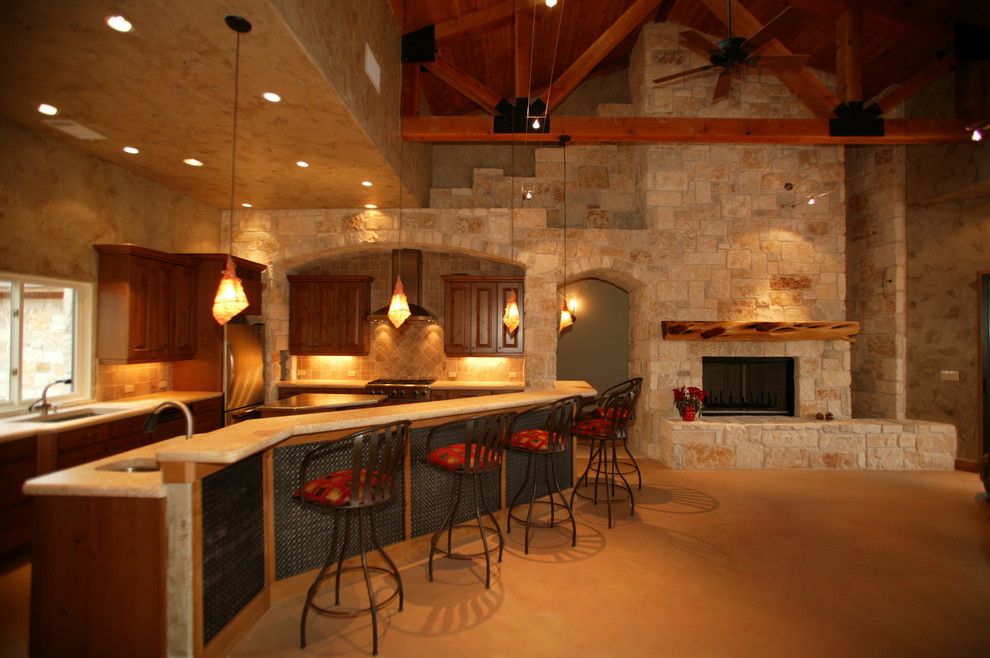 Kitchen - modern kitchen idea in Austin