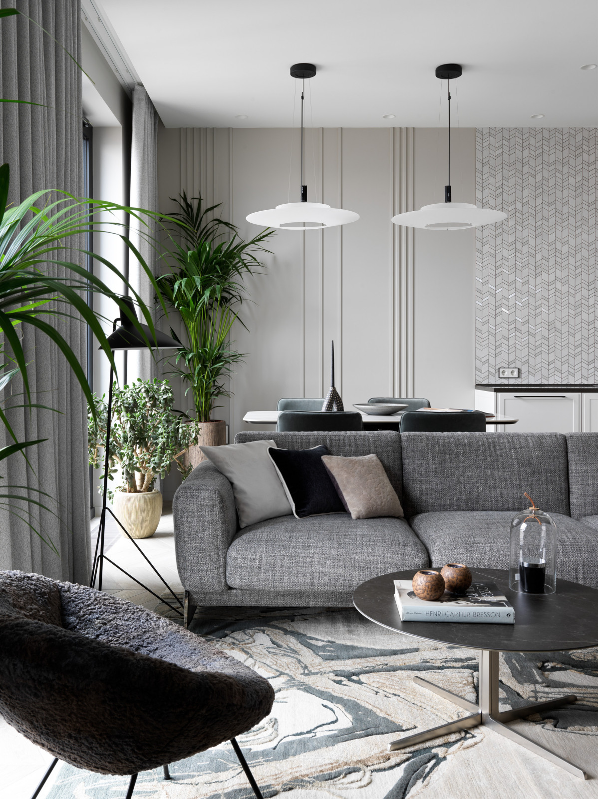 Лаконичная квартира в ЖК "Пресня Сити"