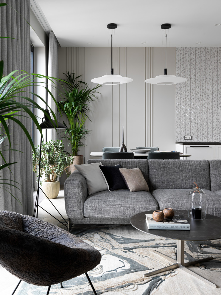 Лаконичная квартира в ЖК "Пресня Сити"