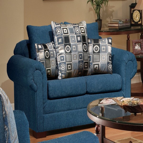 Chelsea Home Furniture - Liberty Marsha Tahoe Navy Loveseat - 3550-L