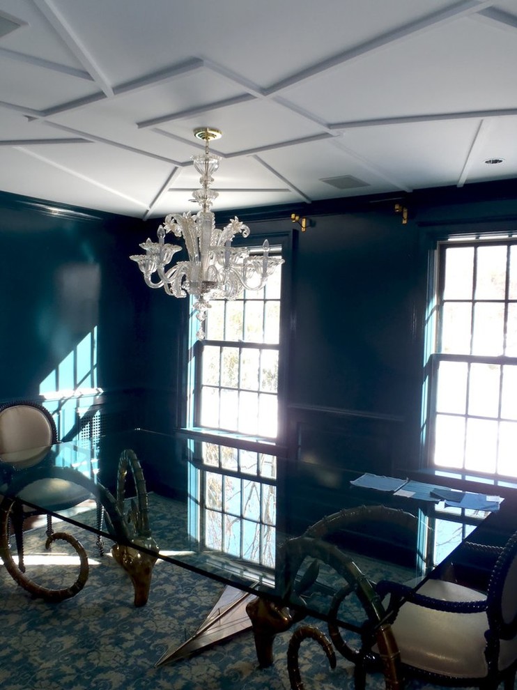 Example of a transitional dining room design in Orange County