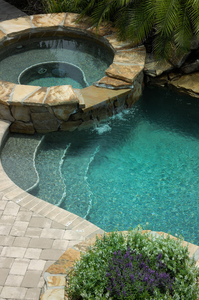 Photo of a large mediterranean pool in Tampa.