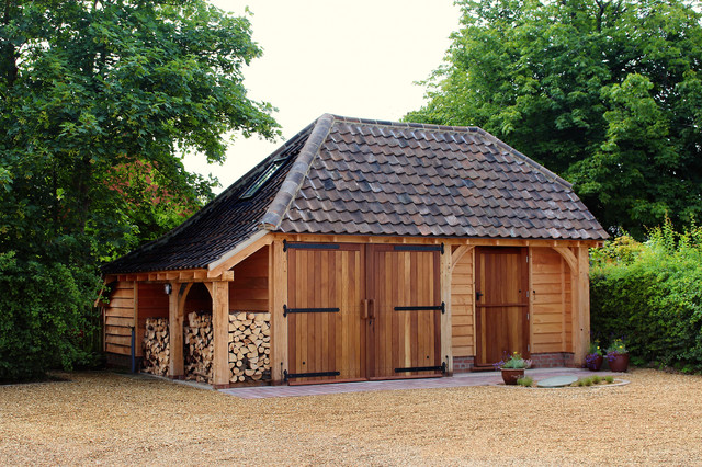 Oak Framed Garage Buildings And Barns Traditional Shed