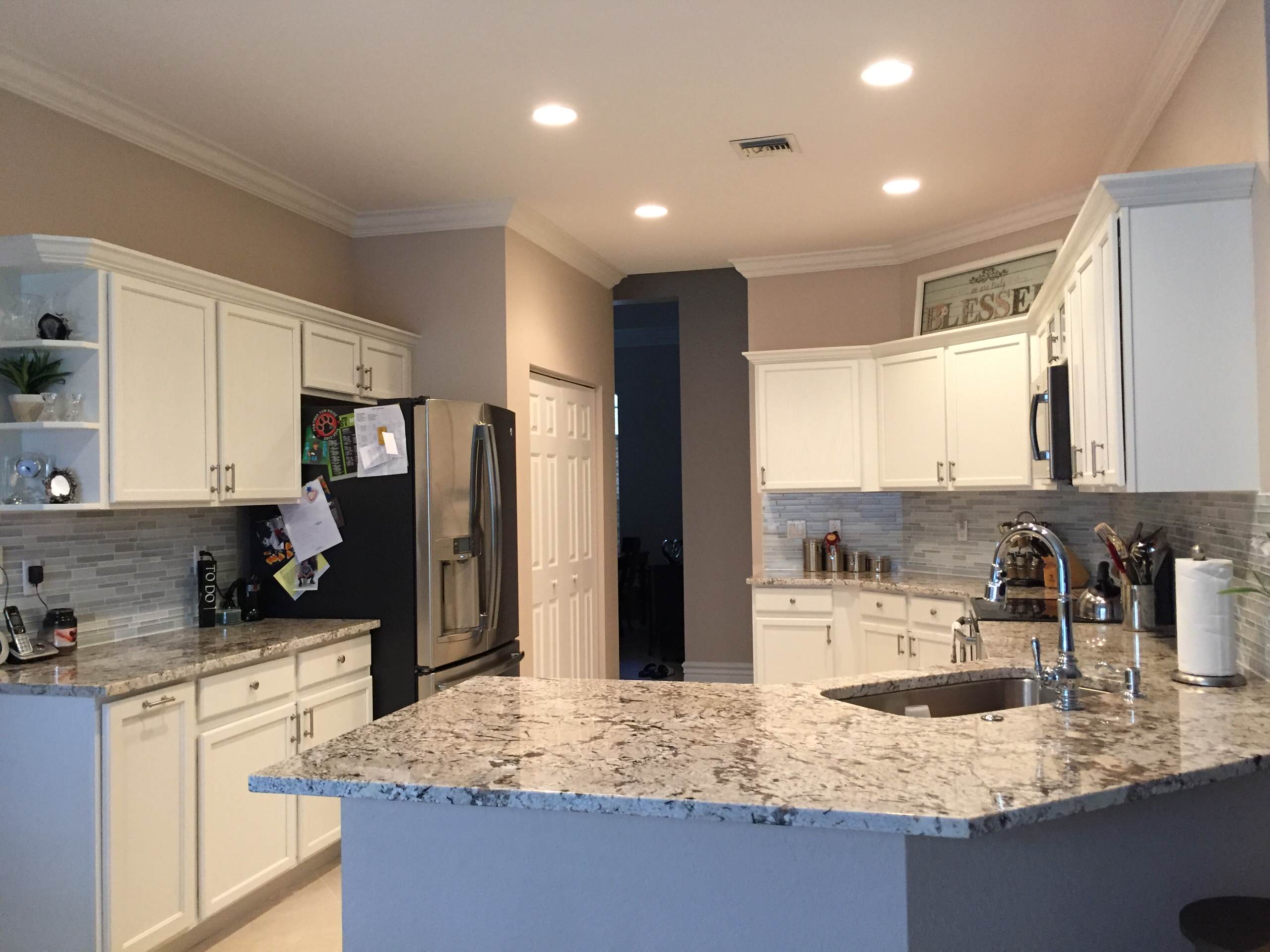 Leona's Kitchen Painted in White