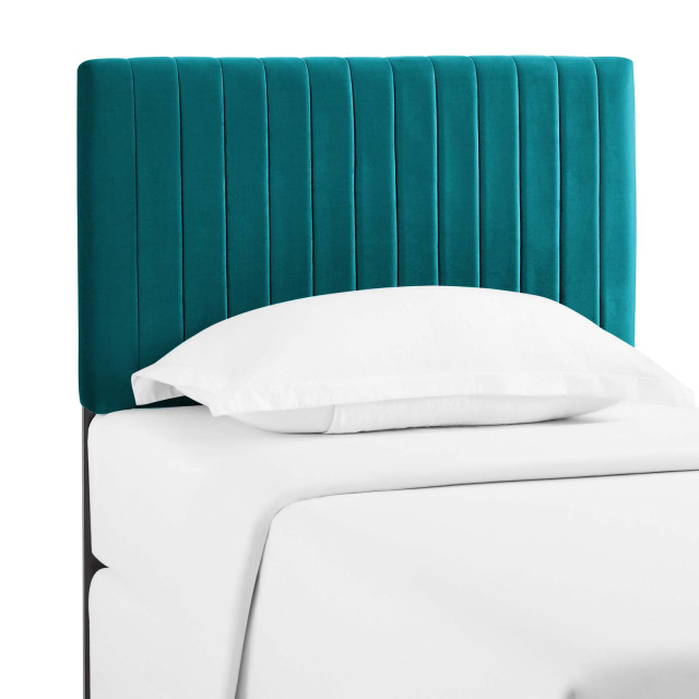 Keira Twin Performance Velvet Headboard Contemporary Headboards