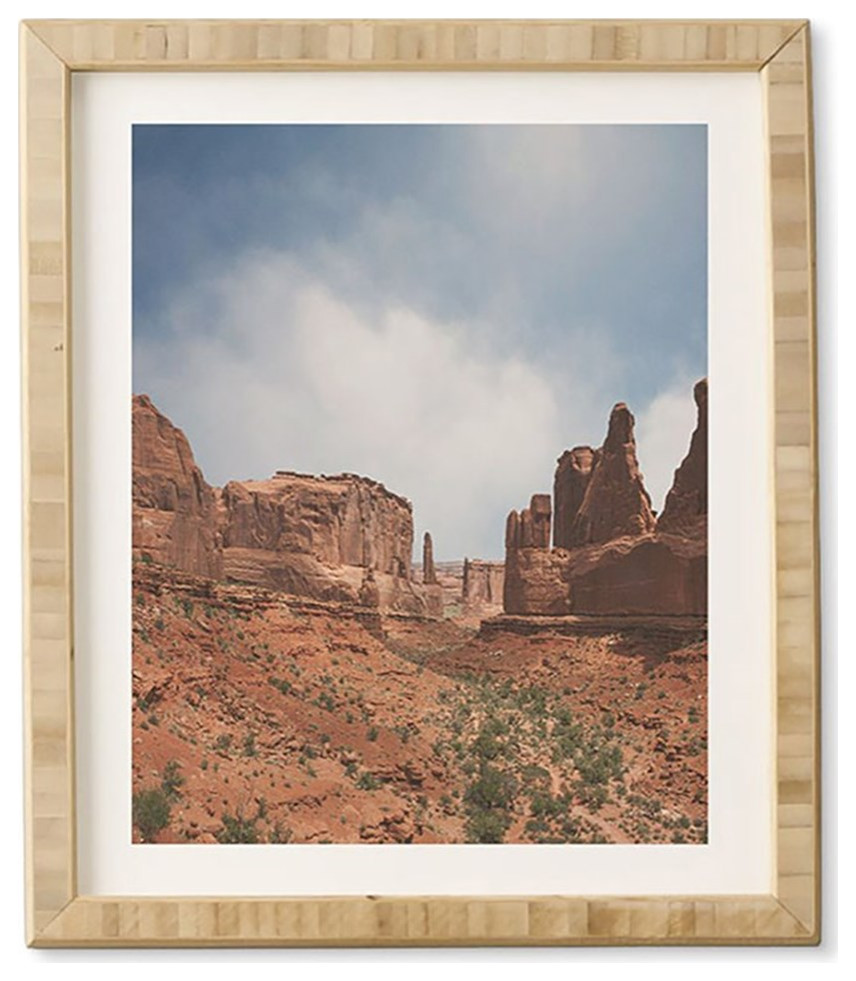 Deny Designs 24x17" Southwest Desert Traditional Bamboo Framed Wall Art