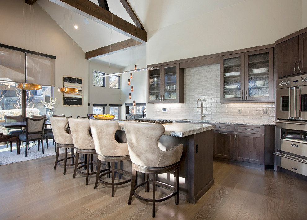 Inspiration for a rustic kitchen remodel in Denver