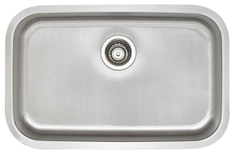 Blanco Stellar ADA Single Bowl Kitchen Sink, Stainless Steel
