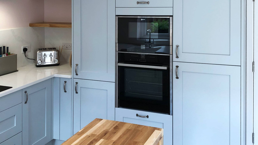A Classic Pastel Blue Kitchen Contemporary Kitchen Edinburgh by