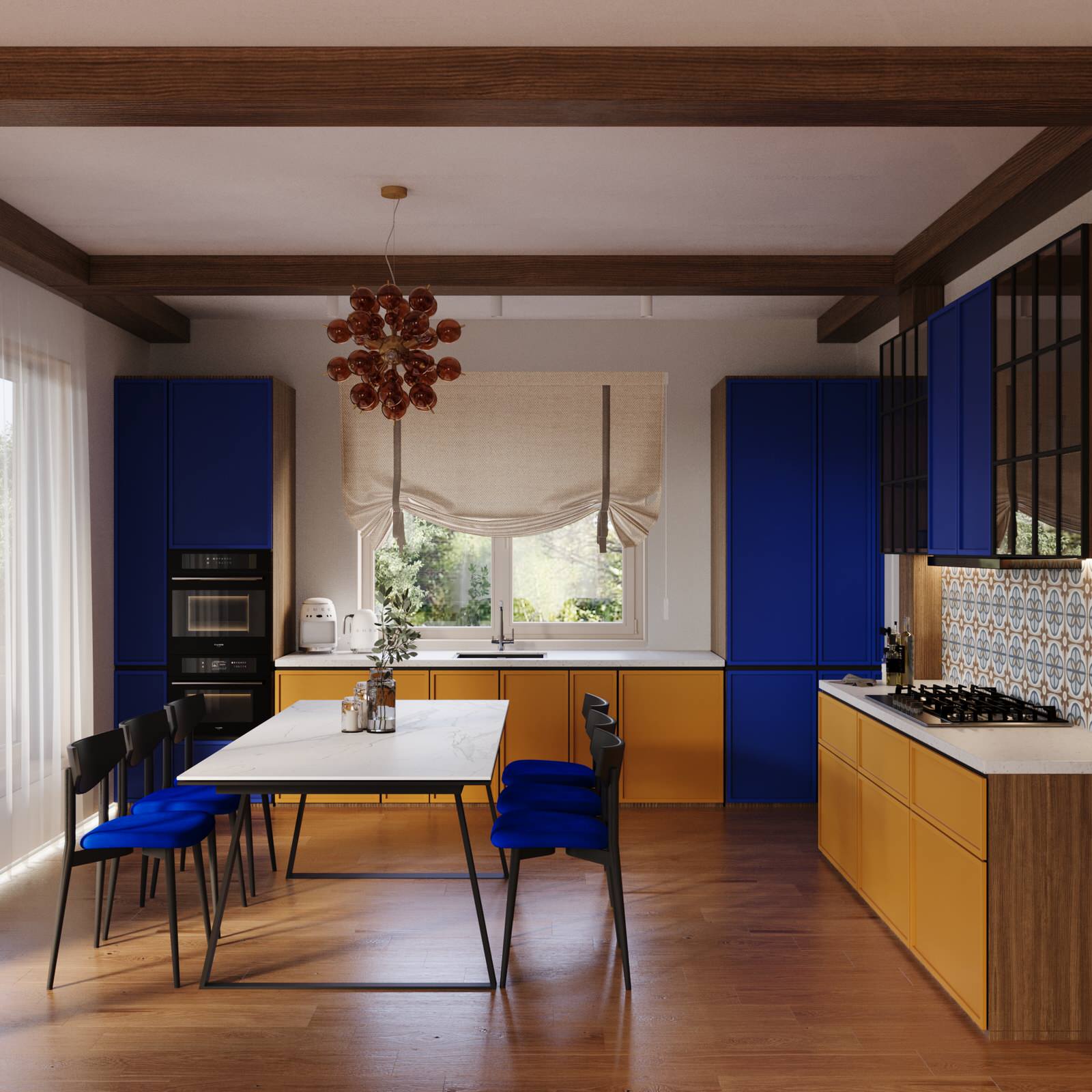 Дизайн 2х этажного дома в стиле эклектика