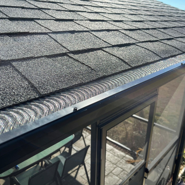 We fit our gutter guards over your existing gutters. Exterior