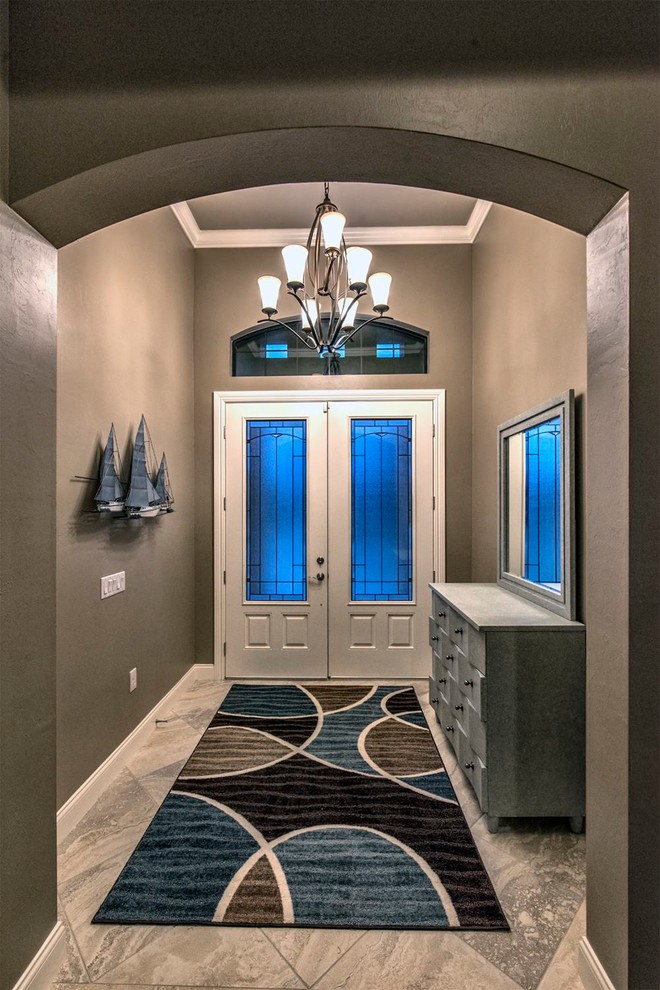 Inspiration for a transitional entryway remodel in Miami