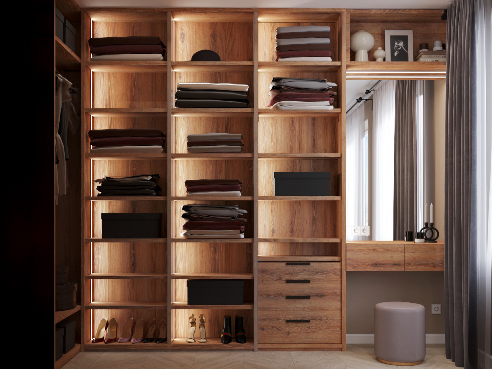 Спальня с гардеробной (2х комнатная квартира)