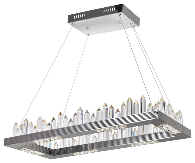 Agassiz LED Island/Pool Table Chandelier With Polished Nickel Finish ...