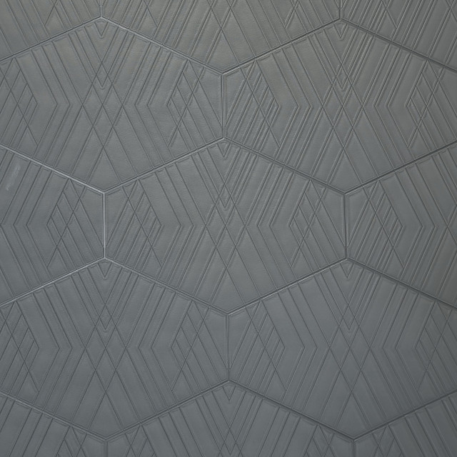 geometric Hexagon heavy textured dark gray Wallpaper, 27 Inc X 33 Ft Roll