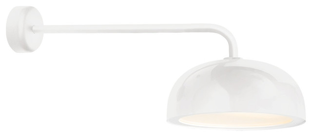 Dome Wall Sconce, 16" Shade With 30" Arm - Farmhouse - Outdoor Wall ...