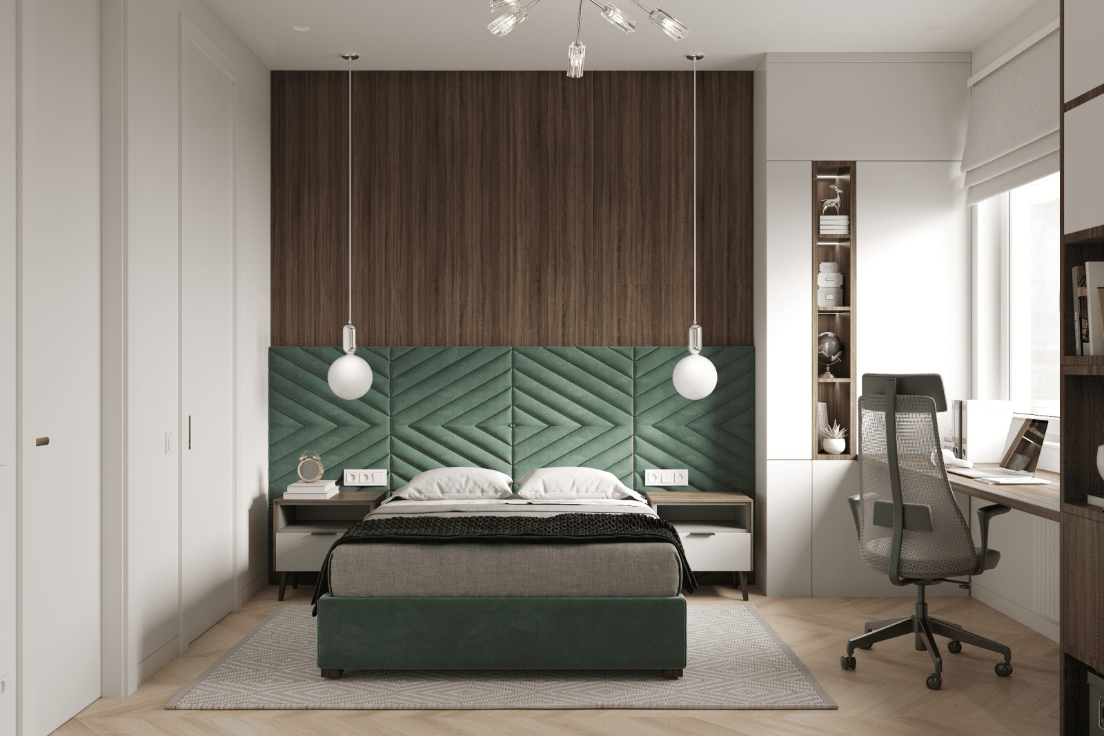 Просторная квартира в нежных оттенках со стильными элементами декора