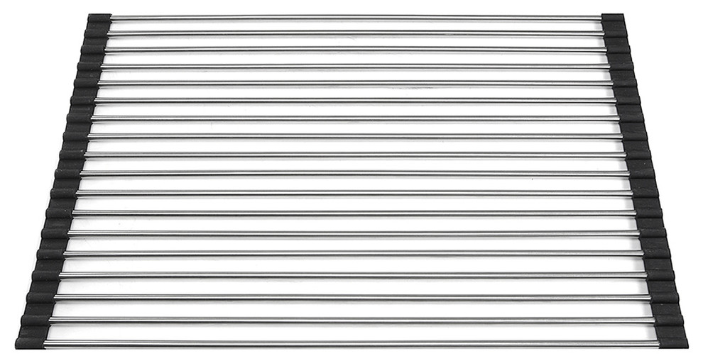 Nantucket Sinks Stainless Steel Roll Up Kitchen Mat Contemporary