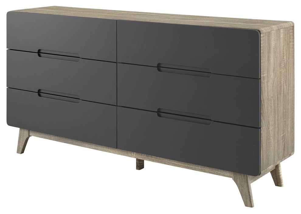 Modern Living Dresser Drawer Chest Tv Stand Wood Natural