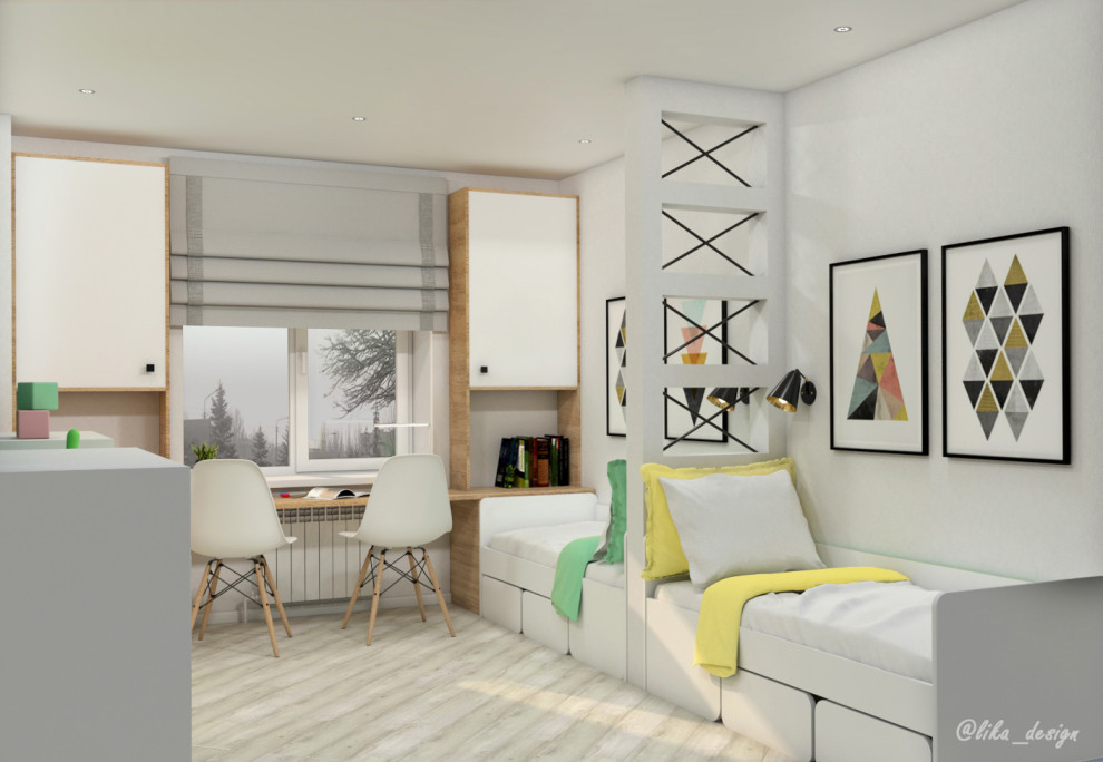 Светлая трёшка для семьи блогера-кондитера ЖК "Горизонт"