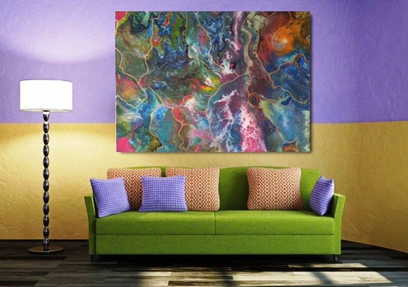 Картины и панно в технике FluidArt