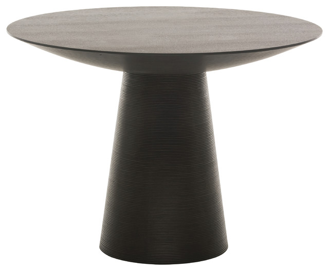 Dania Large Black Oak Round Dining Table by Nuevo HGEM254 Modern