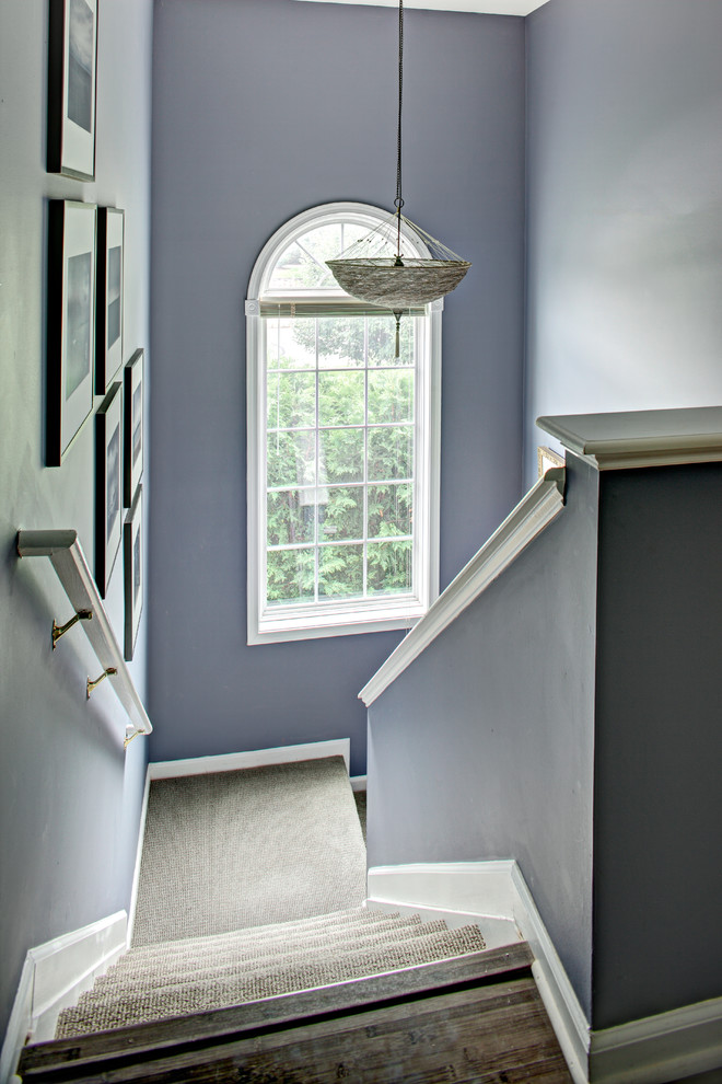 Transitional staircase in Newark.