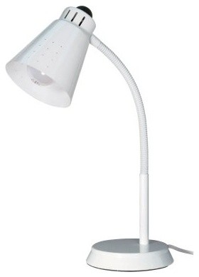 Nuvo Large Goose Neck Desk Lamp - White