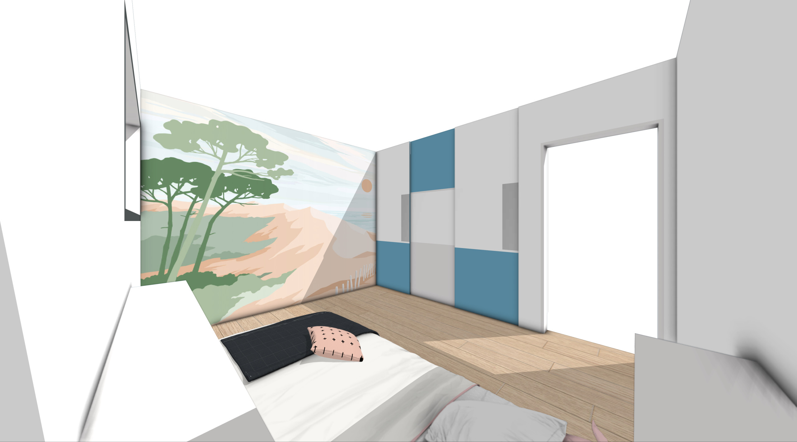Projet tests papier-peints "La chambre d'Olivia"