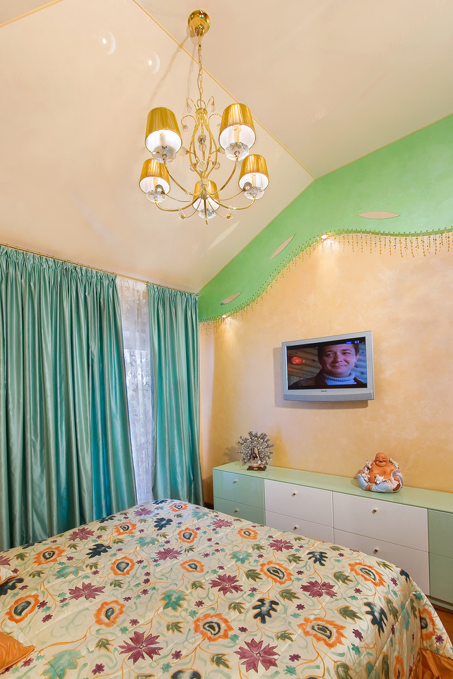 Интерьер коттеджа в ярких тонах