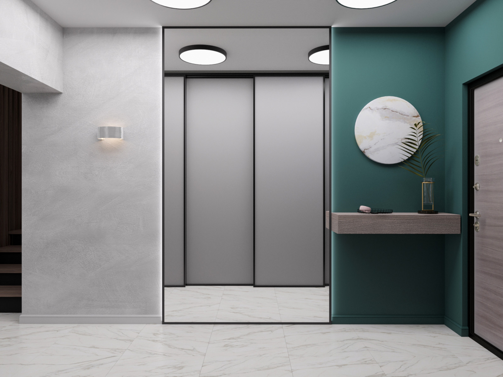 Прихожая и коридор в загородном доме. Кемеровская обл.