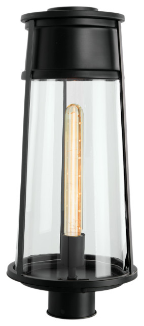 Cone Post Clear Glass 8.5x17" 1 Light Modern Post Lamp